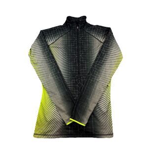 Nike Pro Thermal Volt 1/2 Zip Running Jacket Womens L Abstract All Over Print